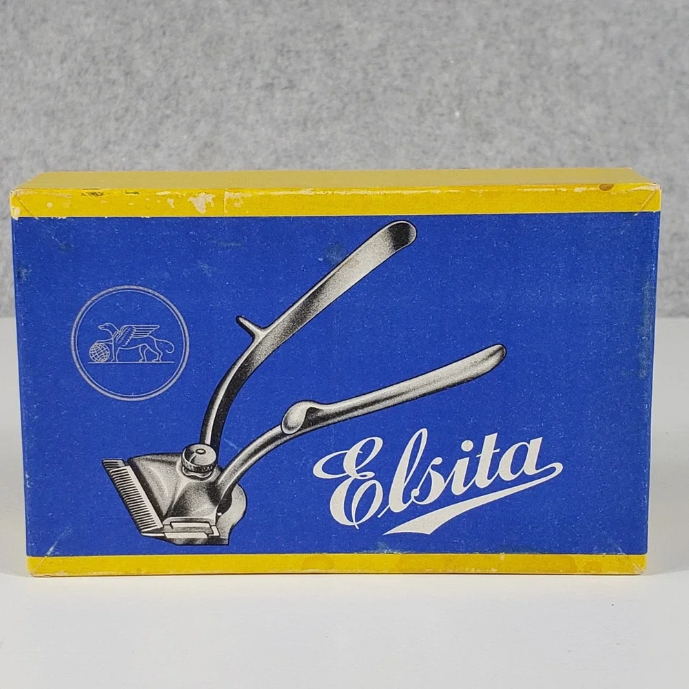 Vintage Elsita 623 Manual Hair Clippers Made in Germany Chrome Original Box EUC‎